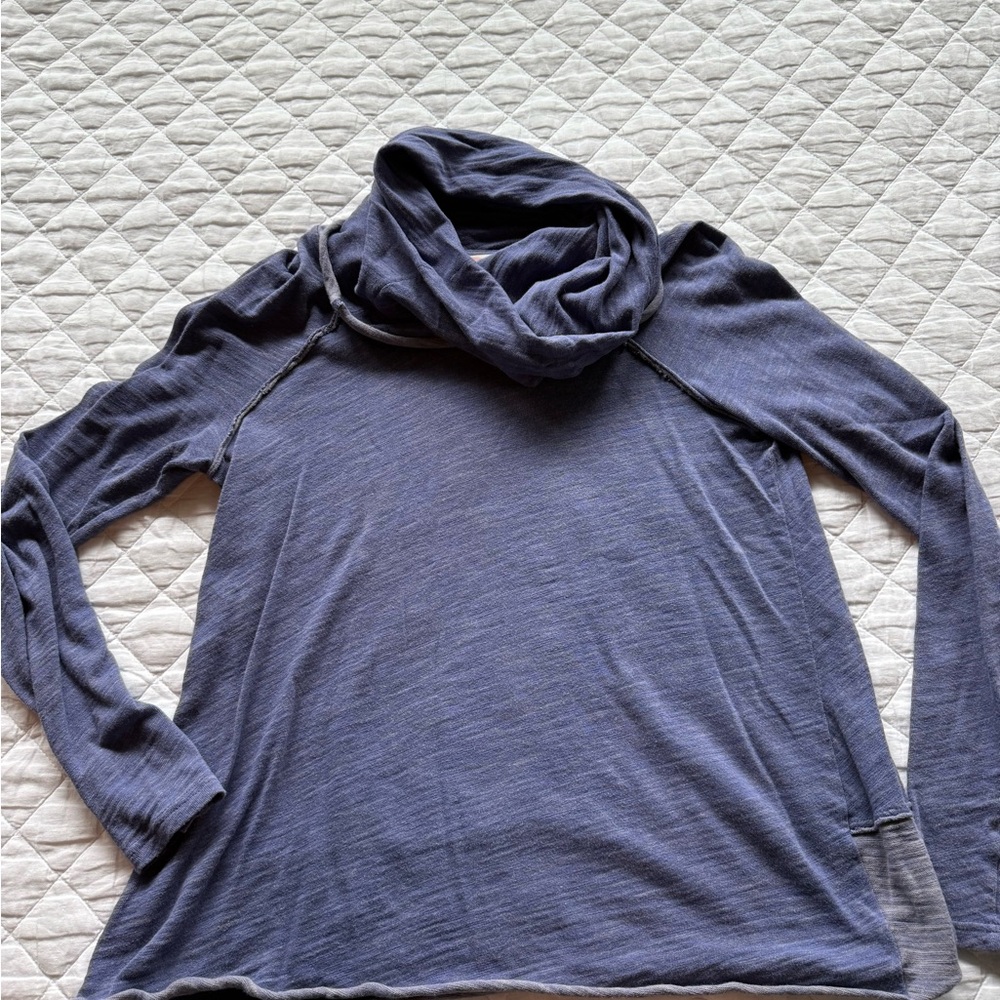 Cozy Blue Cowl Neck Sweater